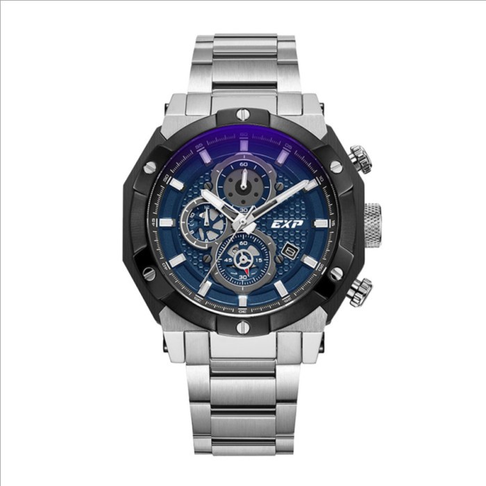 ✅Sale Expedition 6385 Bc Silver Blue Dial Pria Original Garansi 1Tahun Terbatas