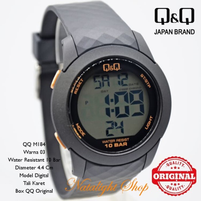 ✅Ori Jam Tangan Pria Sporty Qq M184 Original Digital Mewah Terbaru Murah Berkualitas