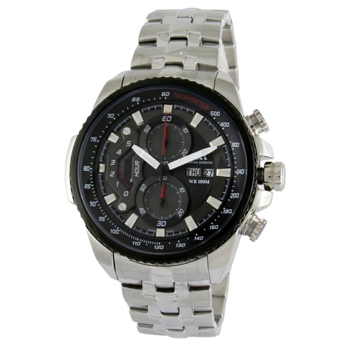 ✅Sale Jam Tangan Swiss Mission 1669  Rantai Putih  Original Diskon