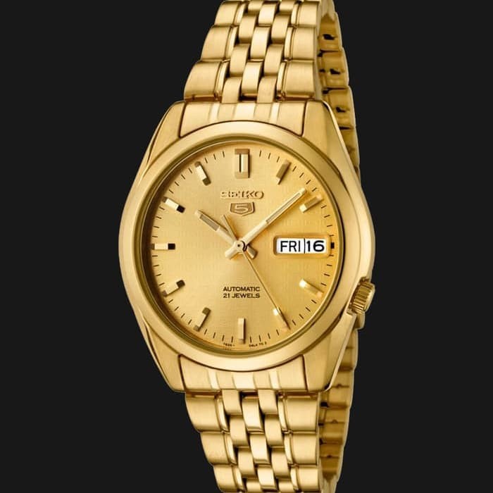 ✅Ori Seiko 5 Automatic Rantai Pria Snk366 / Snk366K1 Gold Original Limited