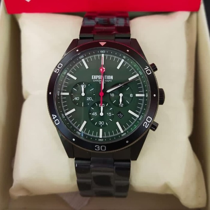 ✅Original Expedition E6791 / E 6791 Black Green - Jam Tangan Pria Original Berkualitas