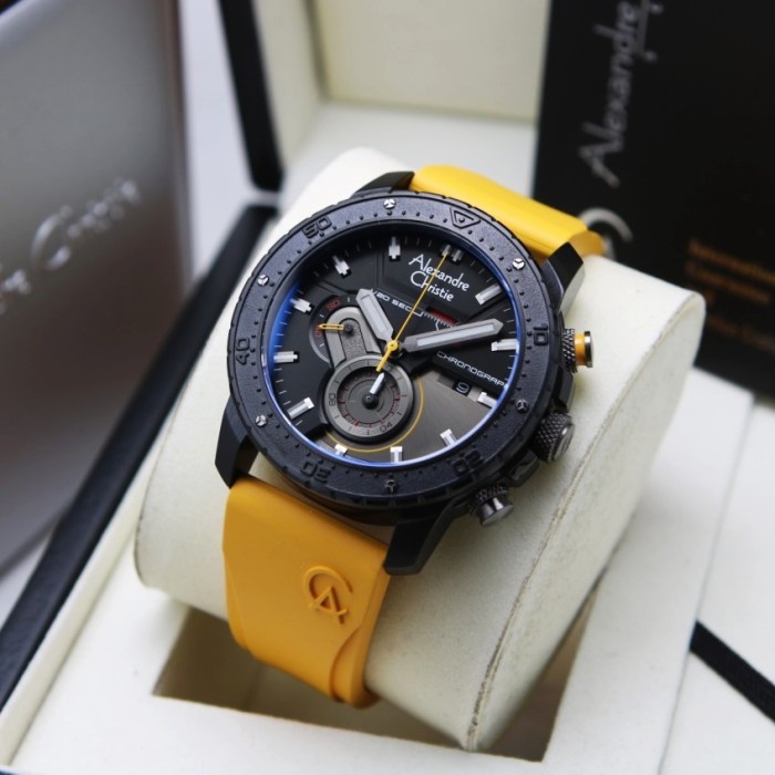 ✅Original Jam Tangan Pria Alexandre Christie Ac 6627 Ac6627 Yellow Bisa Sameday