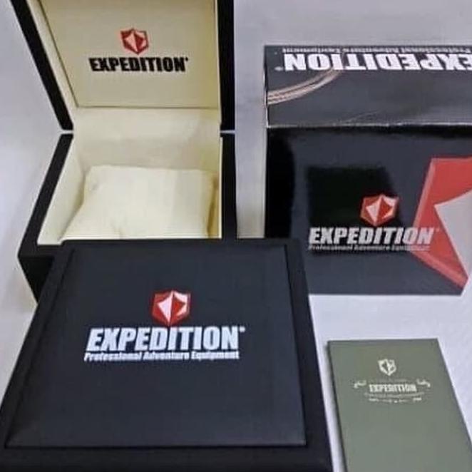 Expedition E6402 / 6402 - Jam Tangan Pria Original - Brown Black