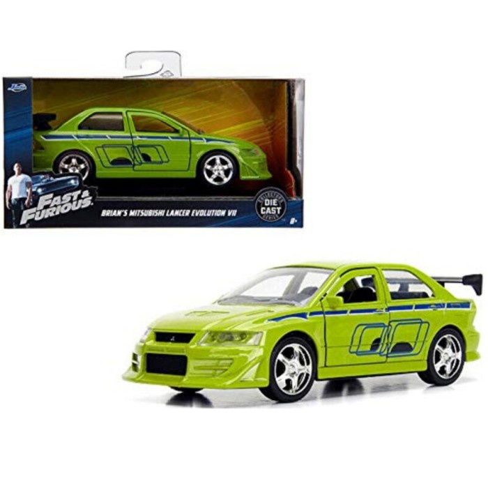 ✅COD Jada 1/32 Fast Furious Brian Mitsubishi Lancer Evolution Vii Limited