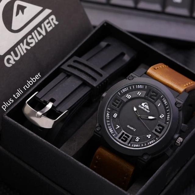 Jam Tangan Pria Quiksilver Bonus Tali Rubber