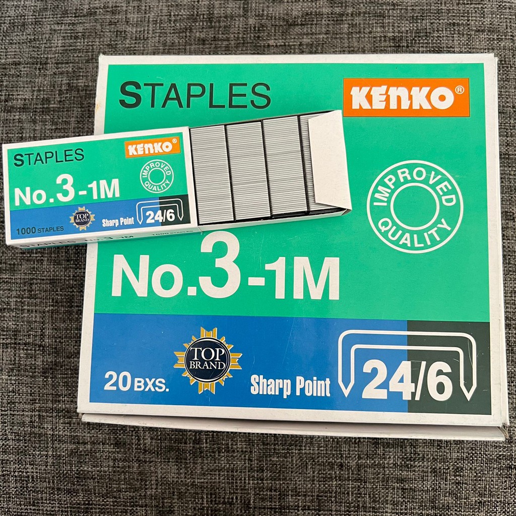 

Isi Staples No.3-1M / No 3 Besar Kenko Refill Stapler 20 Bxs ( 1 Pak )