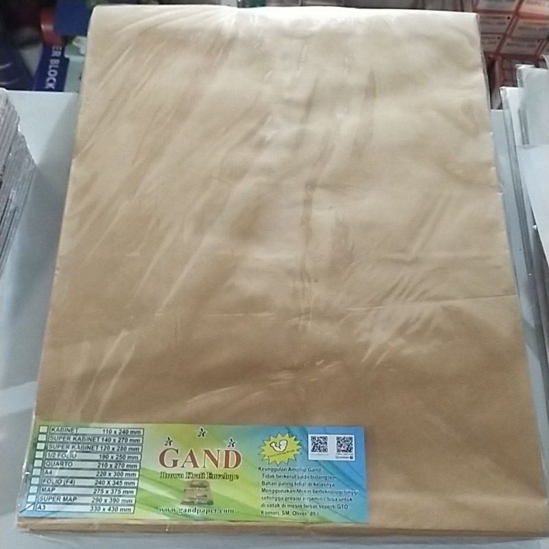 

amplop coklat / Samson besar A3 gand non seal pack / pak