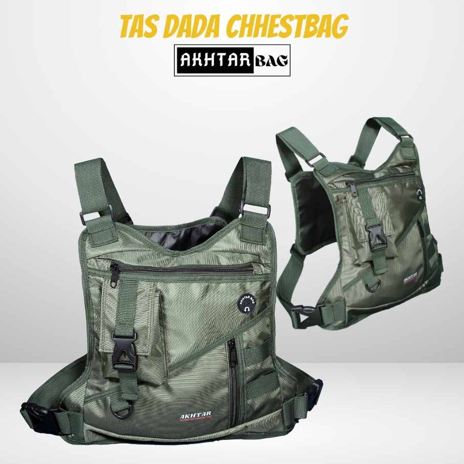 Tas dada Pria Terbaru 2022 Anti air Tas Depan dada Tactical Army Murah Tas Holder Hp Motor Waterfoop