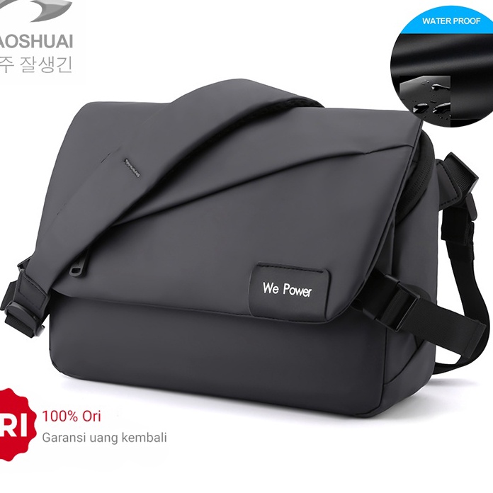 Terbaik.. HAOSHUAI 1100-31 Tas Selempang Pria Tas Bahu Sling Bag Bahan Anti Air WATCHKITE WKOS.