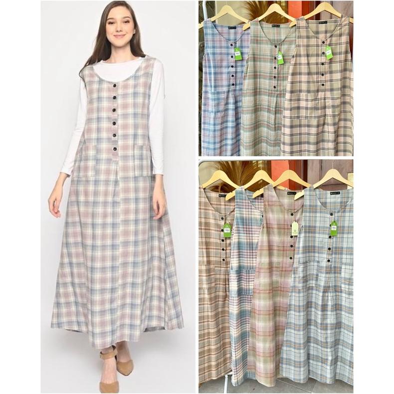 PREMIUM Overall Nevada Overall Details Overall Dress Tree Cotton Overall Wanita Gamis Jumpsuit Musli