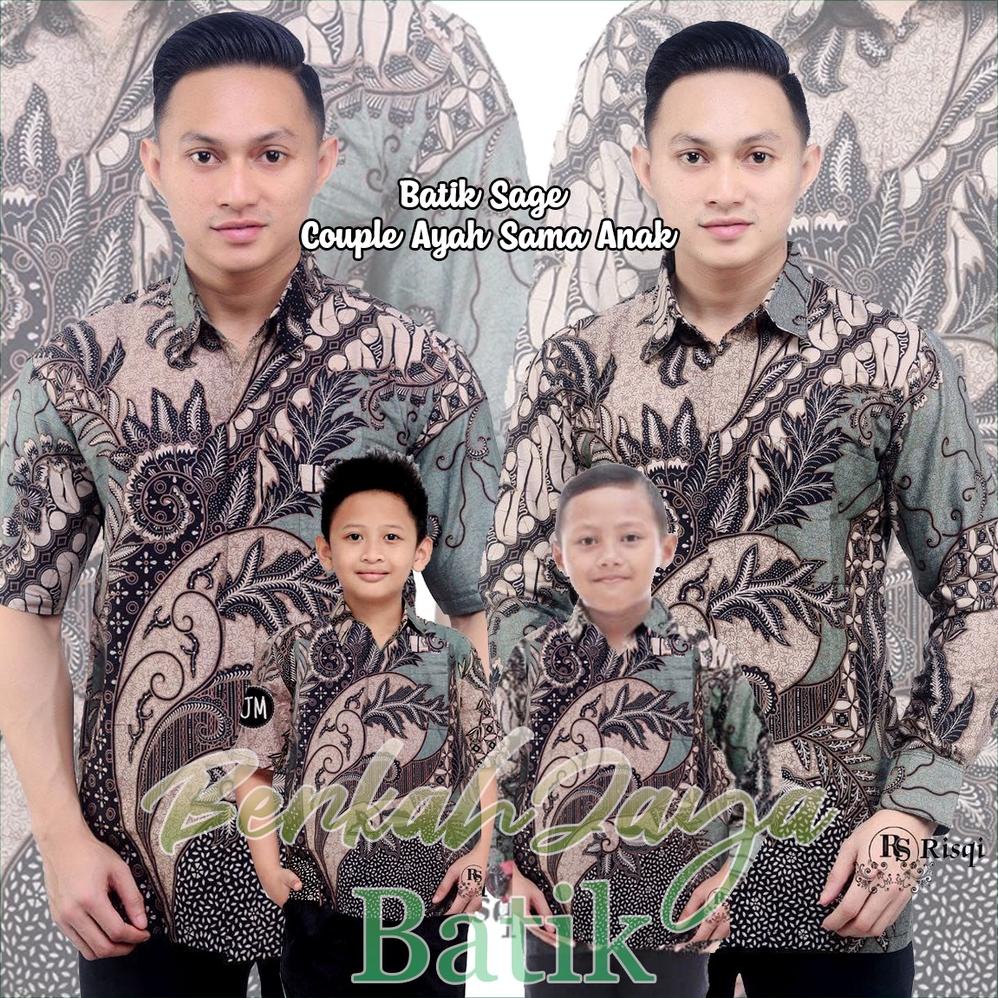 Terbaik KEMEJA BATIK SIZE M L XL XXL BSWART BatiK HRB026 Kenongo Hem Panjang Pendek Padi M L XL XXL 