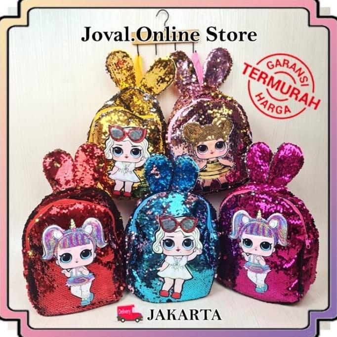 TAS RANSEL LOL SEQUIN LAMPU LED / TAS SEKOLAH LOL LED / TAS LOL LED