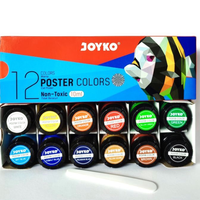 

(K98-❦) Cat Poster 12 Warna Joyko Poster Colors 10 Ml☀..