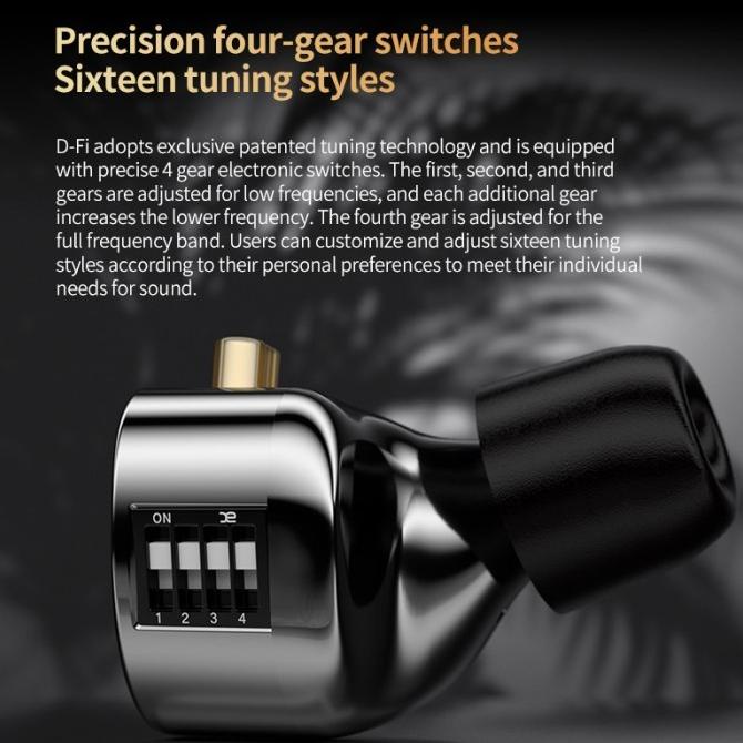 KZ D-FI Earphone with Mic Innovative Precise Tuning Method KZ D Fi DFi - Standard,Driver No Cable