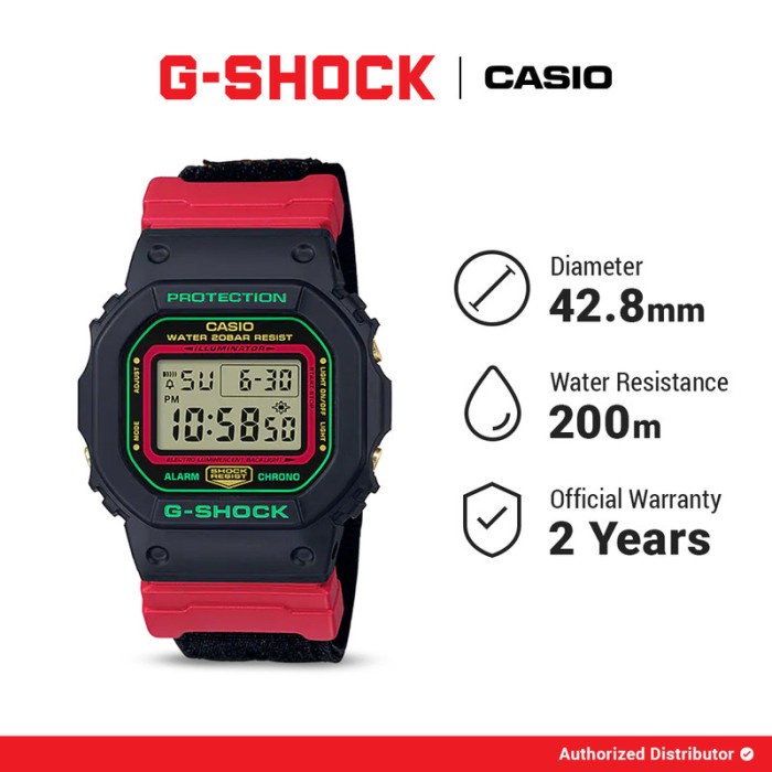 [READY INSTANT] G-Shock Jam Tangan Pria DW-5600THC-1DR Digital Gshock Original