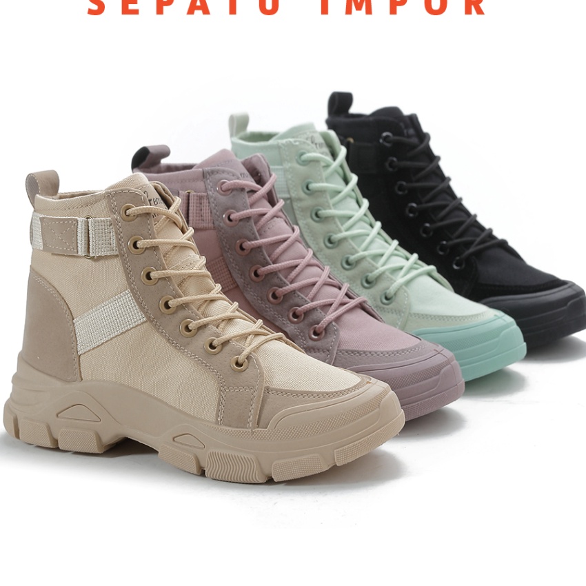 (G4.I✉> Dokter Sepatu Import - Lizzy Sepatu Booth Sepatu Sneakers Wanita Sepatu Booth Margo Import P
