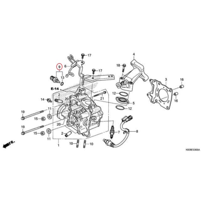 Sensor Assy Water Temp 37870KZR601 ORIGINAL