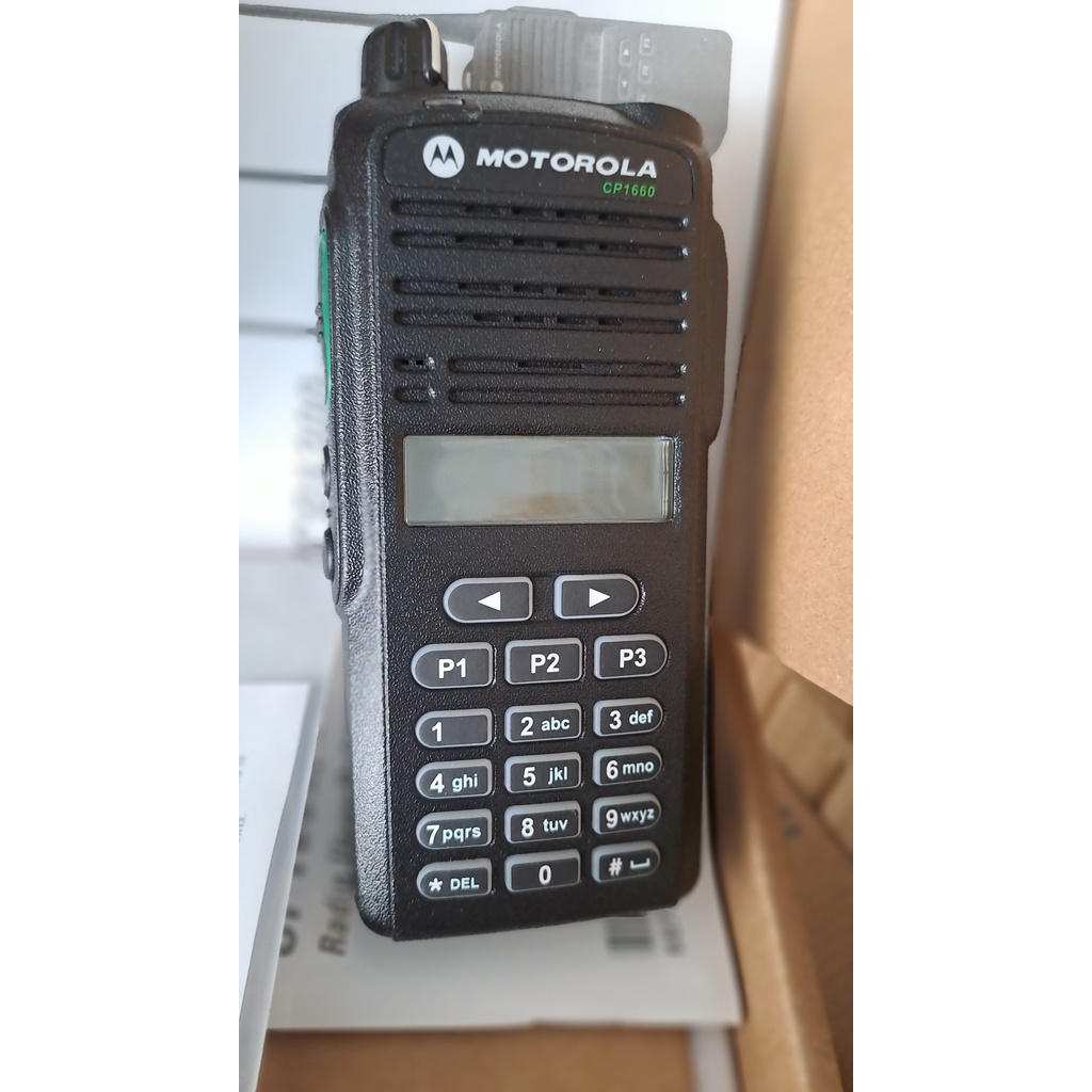 Ht Motorola Cp1660 Frekuensi Vhf Lengkap Komplit Dus Buku MOTOROLA CP 1660 VHF Made in Philippines B