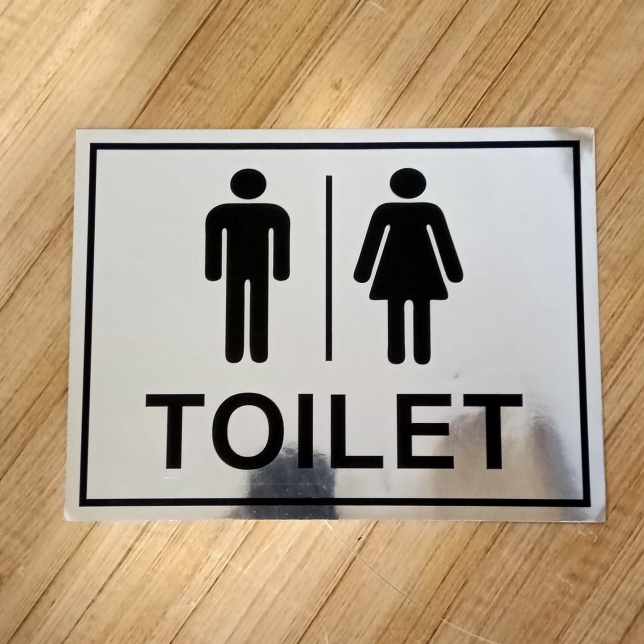 

STIKER K3 RAMBU SAFETY UK 20X15CM TOILET PRIA WANITA . SILVER BAGUS ✰sag™