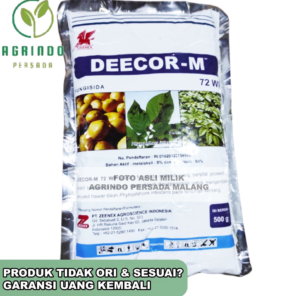 [ART.  K98R] Fungisida DEECOR-M 72 WP 500gram| Deecor M 500gram | Fungisida Metalaksil 8% + Mankozeb 64%