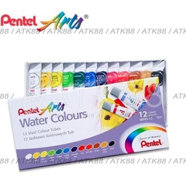 

(U97-➲) Cat Air Pentel Arts 12 Water Colours (WFRS-12)♫.!