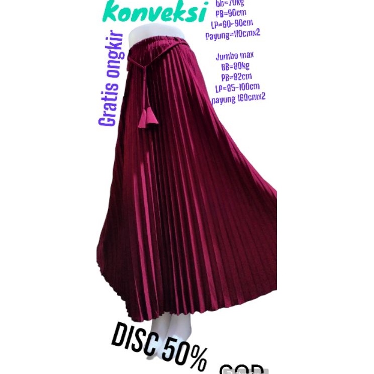 ✨XION✨ Rok Plisket Rok Plisket Prada Rok Plisket Tebal Rok Plisket Mayung Bawahan Kebaya Bawahan Keb