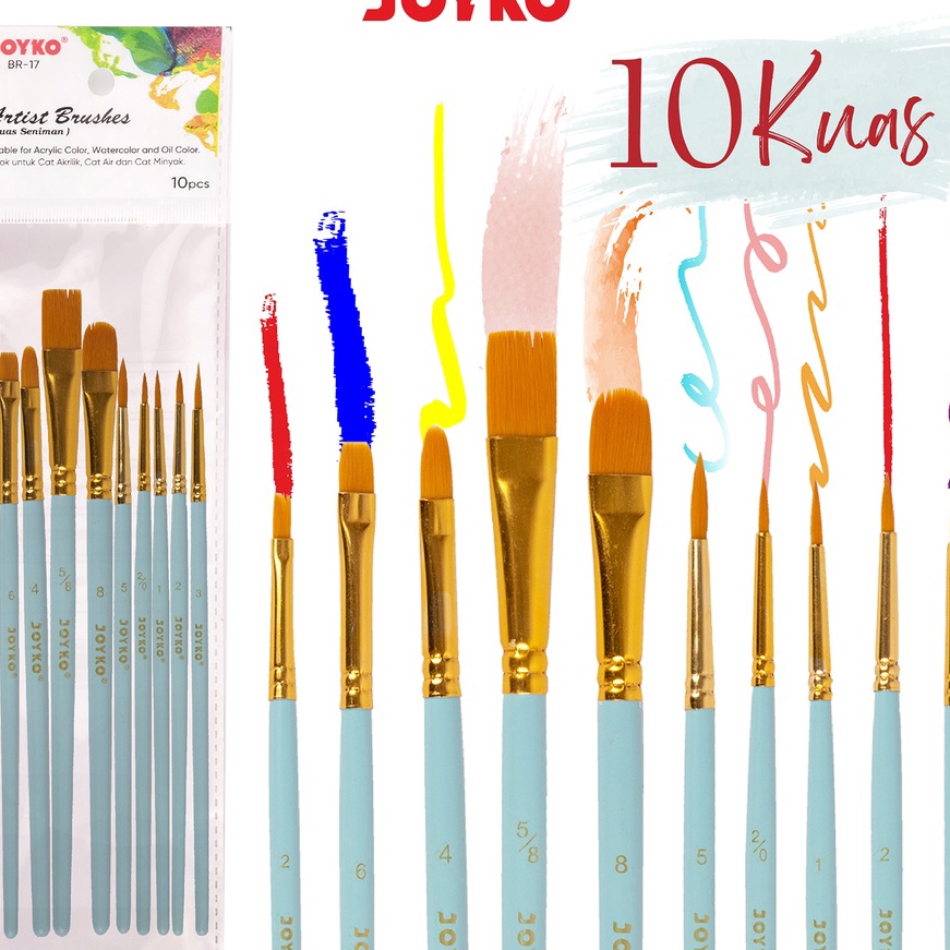 

(T74-➤) Brush Kuas Cat Air Lukis Acrylic Joyko BR-17❣.!