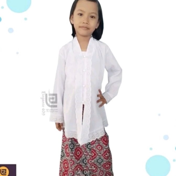 [E8-3❤) Kebaya encim anak SD /baju kebaya anak/stelan seragam kebaya anak SD"..