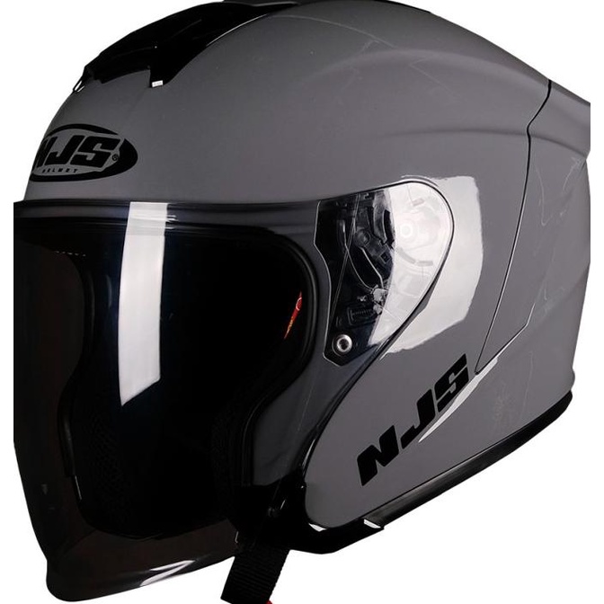 NJS KAIROZ STONE GREY Gloss/doff - Helm Half Face