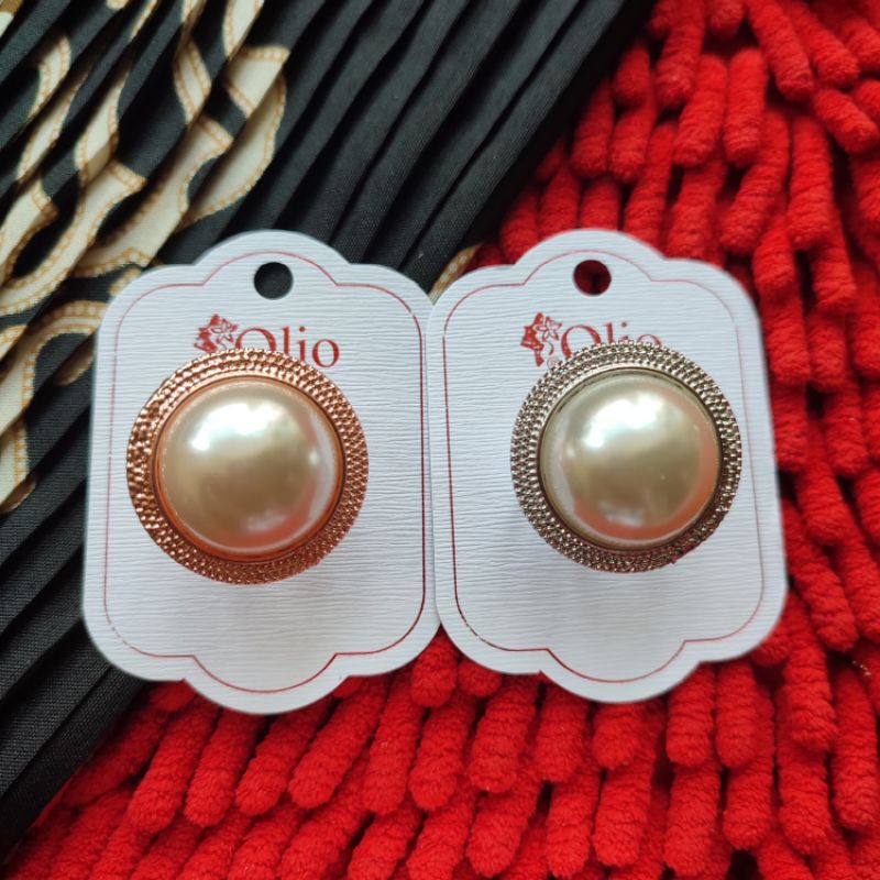 H5579 Ring jilbab mutiara aksesoris hijab modern kolongan jilbab kekinian