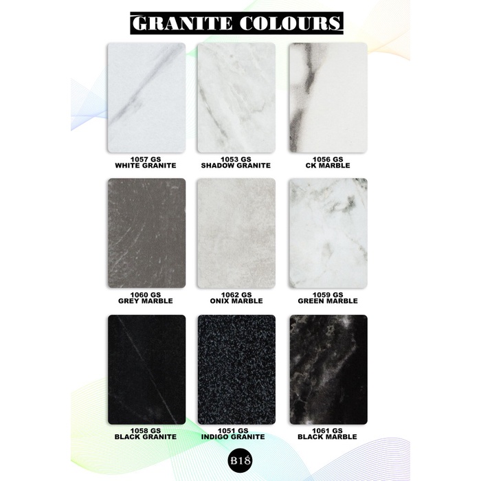 HPL Granite Colours Winston Warna Keramik / Ceramic / Granit