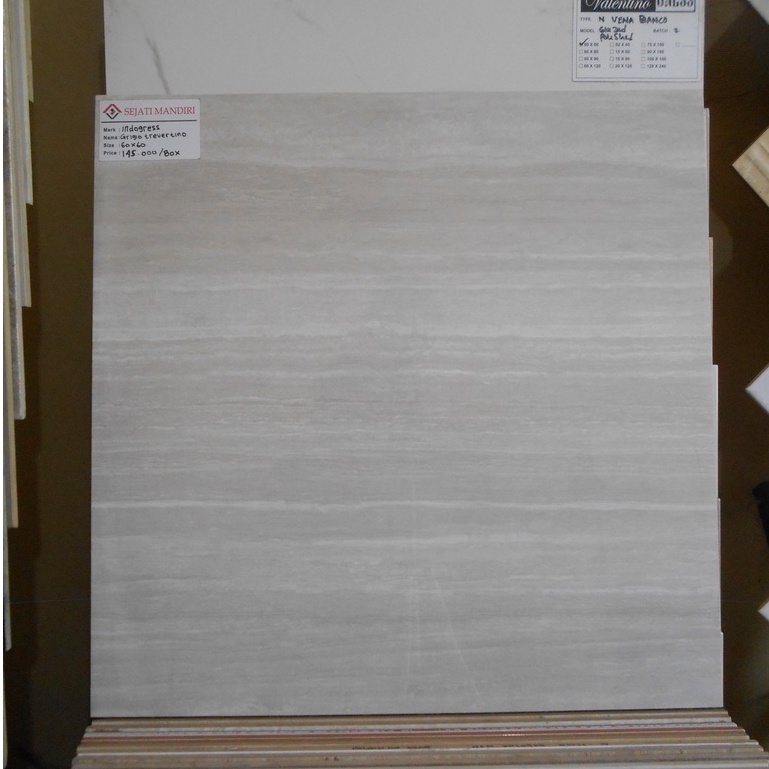 Granit 60X60 - Motif Serat Kayu - Indogress Grey Trevertin