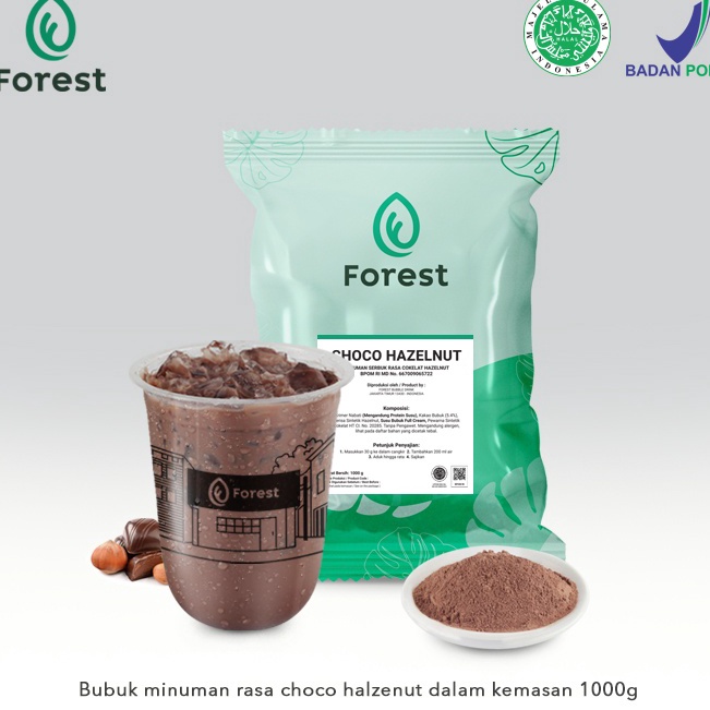 

Terlaris Bubuk Minuman HAZELNUT CHOCOLATE Powder - FOREST Bubble Drink