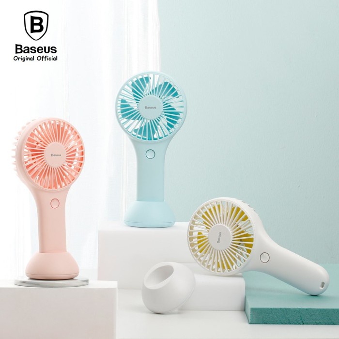 TERLARIS Baseus Bingo Hand Mini USB Fan Kipas Angin Genggam + Desktop Di Meja /KIPAS ANGIN