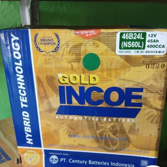 Aki Mobil Ertiga Ns60L Incoe Gold Astra Accu Kode It025