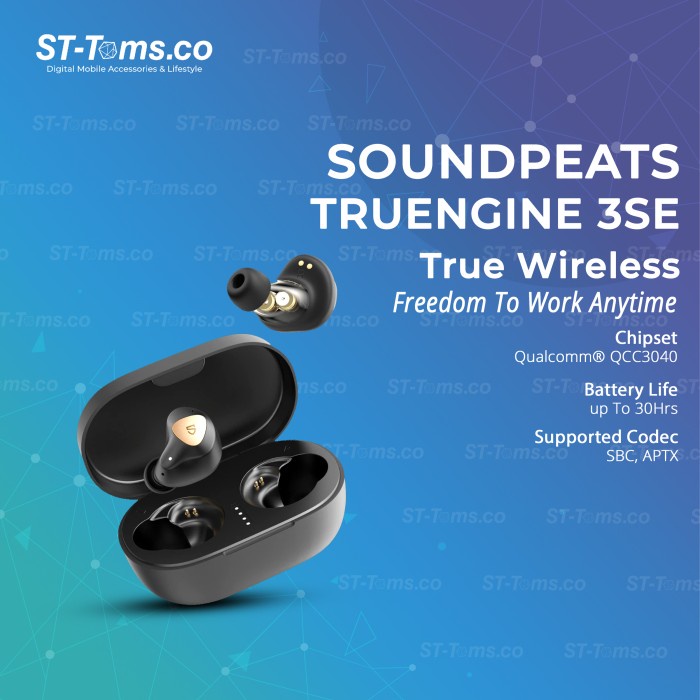 SOUNDPEATS TRUENGINE 3SE TRUE ENGINE 3 SE TWS HEADSET BLUETOOTH APTX