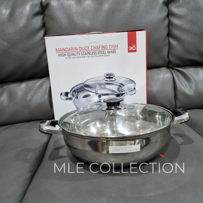 ✨Baru Panci Shabu Shabu 2 Sekat Akebonno 30 Cm / Panci Steam Boat Berkualitas