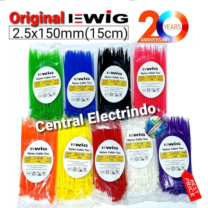 

Kabel Ties Warna EWIG 2.5mmX15cm.(150mm).