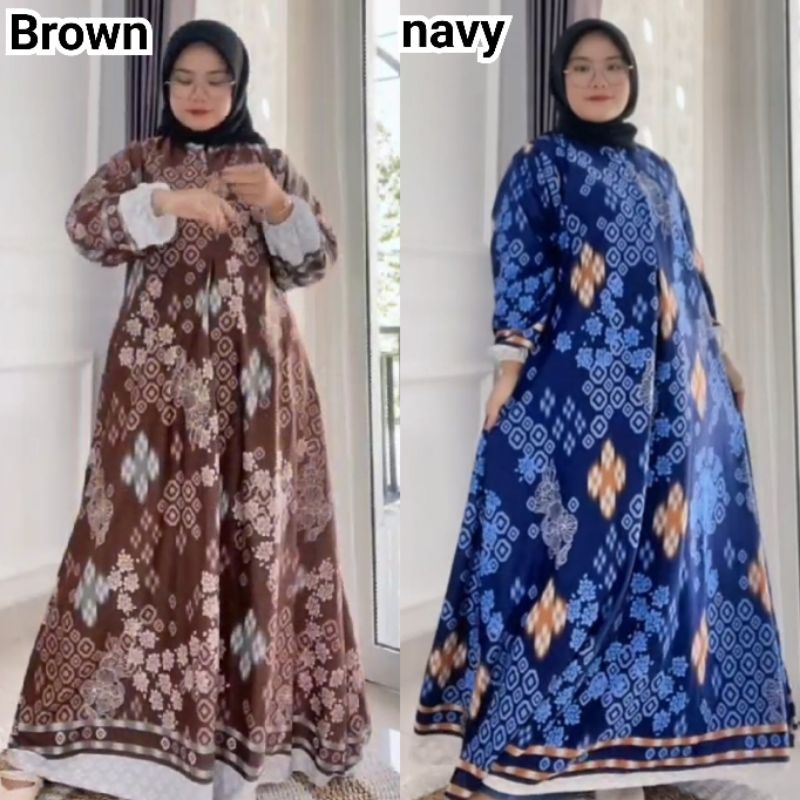 Gamis Hyget Amara & Bunga Besar