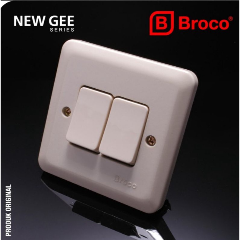 Saklar Seri Broco /Saklar Double Broco/ Saklar 2 IB Broco 6622u New Gee