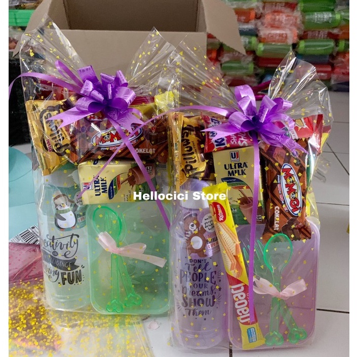 

QTZB5579 PARCEL KEMASAN LUNCH BOX SENDOK GARPU + BINGKISAN SNACK KEMASAN ULTAH