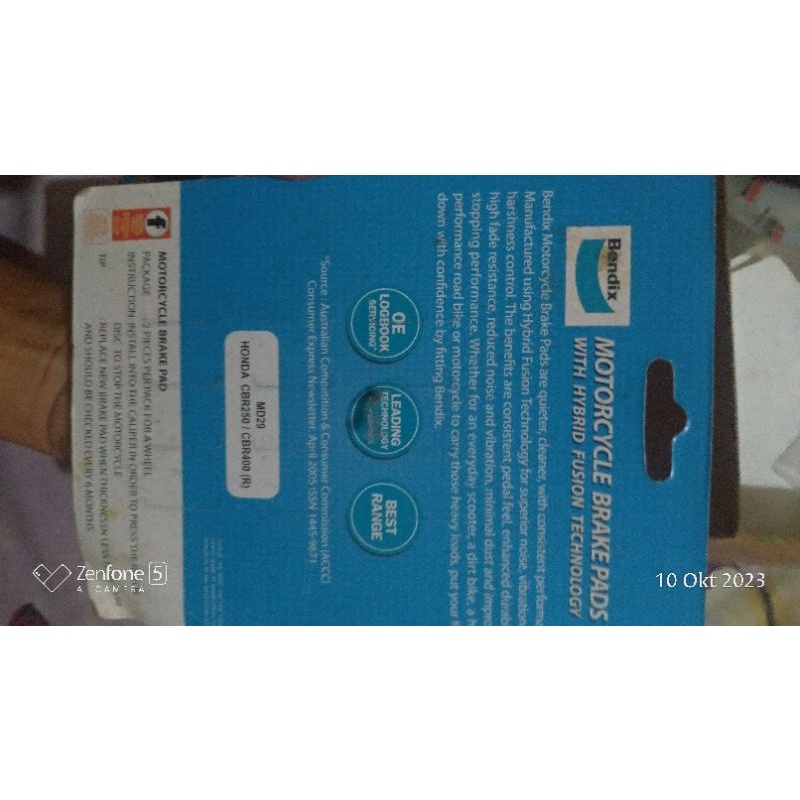 kampas rem kanvas rem cbr 250 r bendix