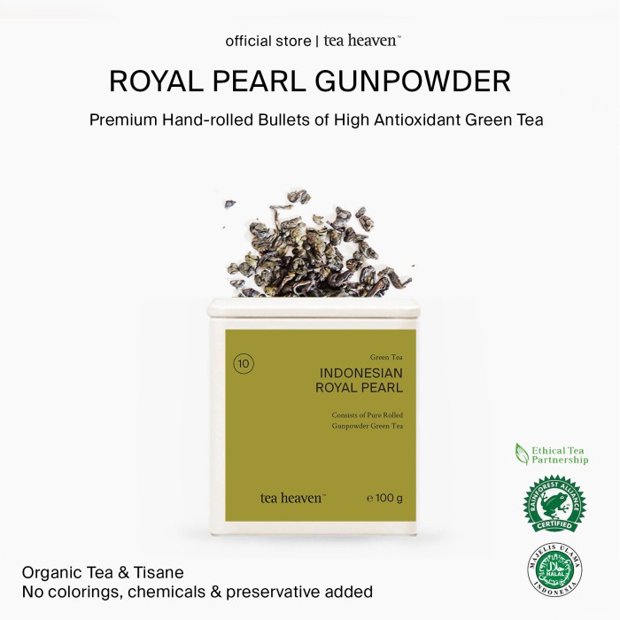 

Indonesian Pearl Green Tea Tea Heaven Teh Hijau Organik Premium