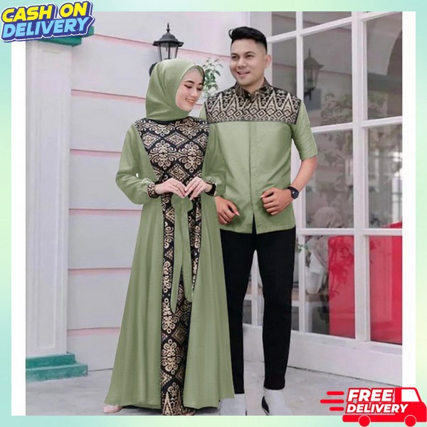 Gamis Dan Koko Satu Pasang Kapel Cople Baju Muslim Satu Pasang Coyple Gamos Dewasa Gsmis Couole Psan