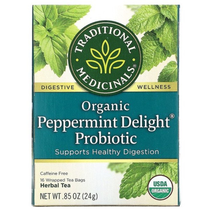 

Organic Peppermint Delight Probiotic Traditional Medicinal Tea Teh