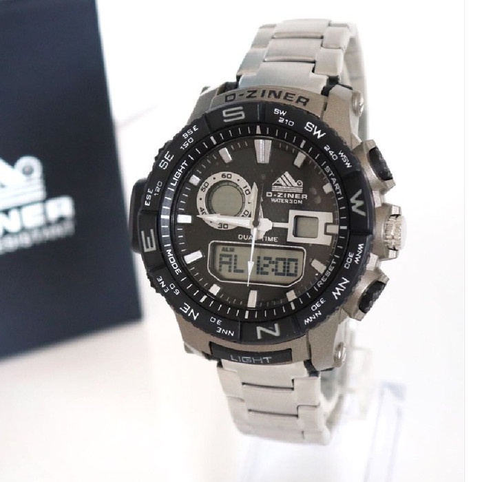 TERLARIS Jam Tangan DZINER Original 8140 rantai Silver waterproof tahan air /JAM TANGAN ANTI AIR/JAM