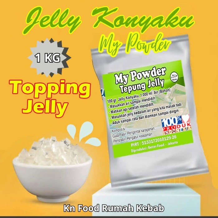 TEPUNG JELLY POWDER 1 KG- JELLY KONYAKU BUBUK JELLY POWDER 1000 GRM