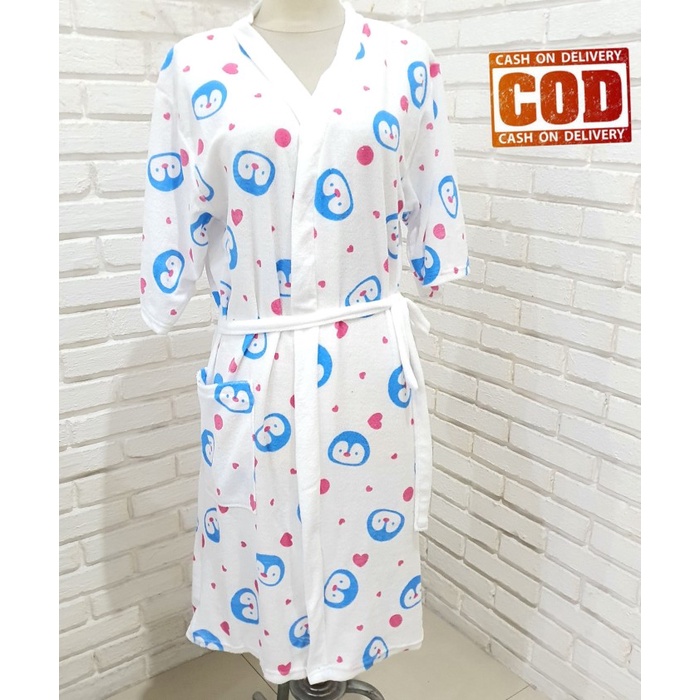 Kimono HUGO'S MART-KIMONO HANDUK DEWASA FULL PRINT || BAJU HANDUK MANDI - Biru, M(O8J7) BEST SELLER 