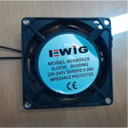 Ewig Axial Blower Fan Size 80X80X25 220-240VAC Sleeve Bearing