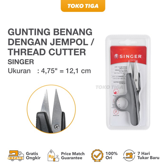 

Gunting Benang SINGER Dengan Jempol / Thread Cutter 4,75 Inch